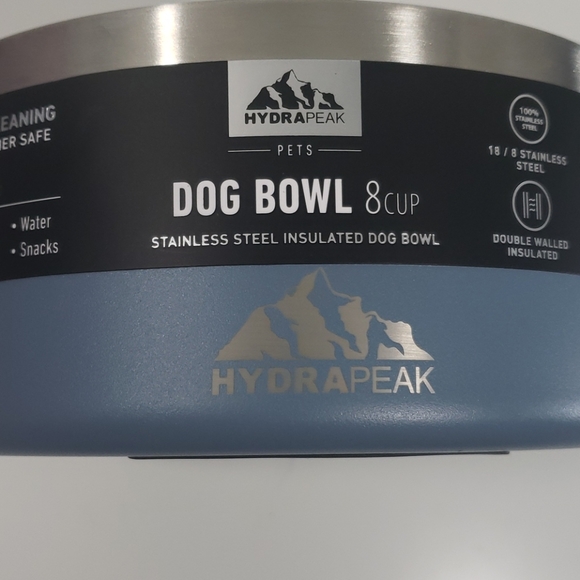 HydraPeak Pets Stainless Steel Dog Bowl 8 cups - Picture 3 of 7